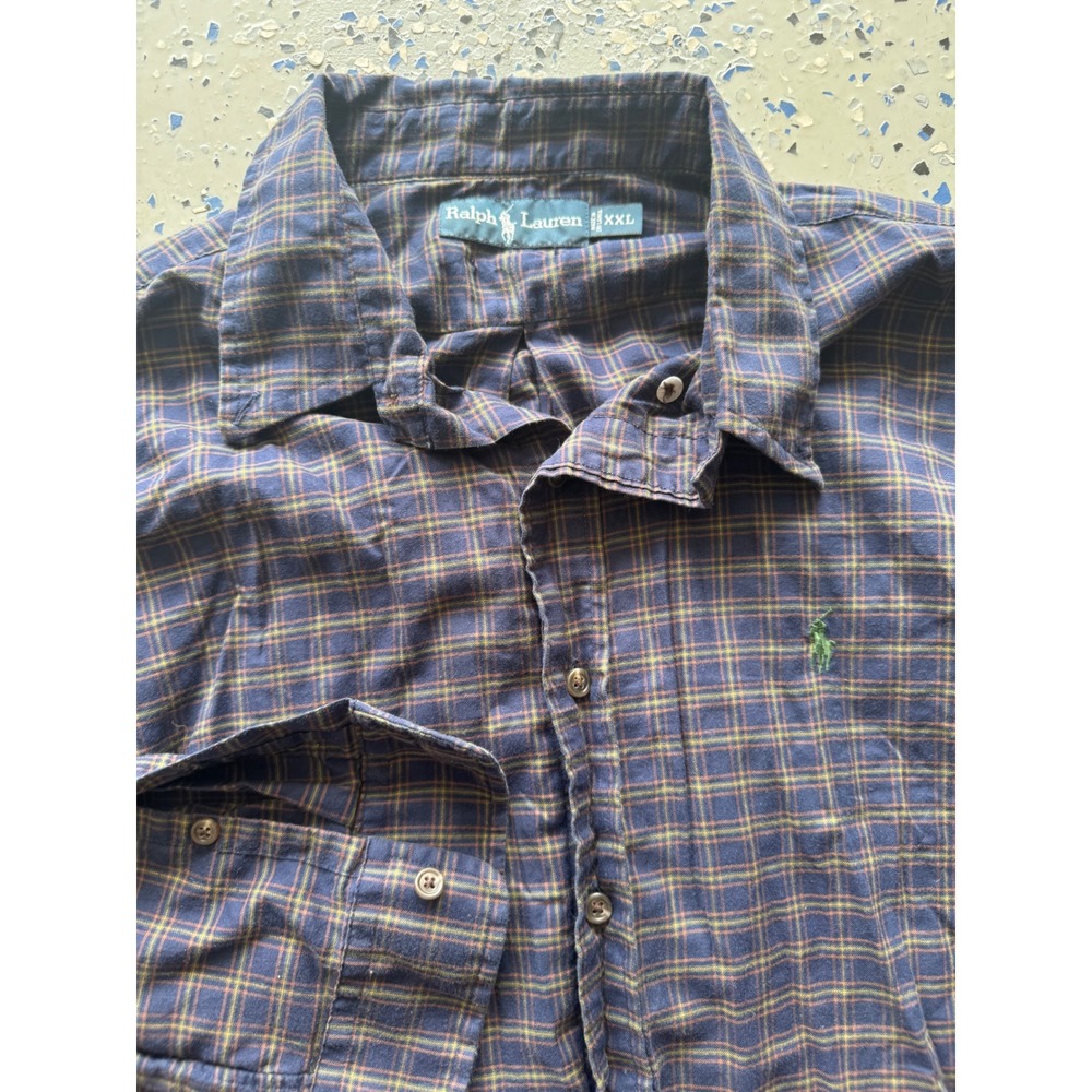 Ralph Lauren Plaid Flannel Shirt‎ Long Sleeve Button Down XXL